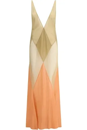 The Attico Femme, Robes, Multicolore, Taille: 36 FR Robe Longue Élégante avec Col en V