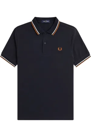 Fred Perry Homme, Tops, Bleu, Taille: XL Polo Piqué M3600 Double Bande