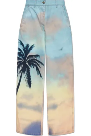 Palm Angels Femme, Jeans, Multicolore, Taille: W28 Jeans Imprimé
