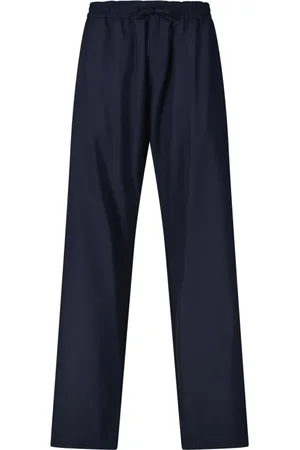 Msgm Homme, Pantalons, Bleu, Taille: L Pantalon de laine coupe décontractée