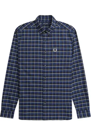 Fred Perry Homme, Chemises, Bleu, Taille: M Chemise Boutonnée Clic