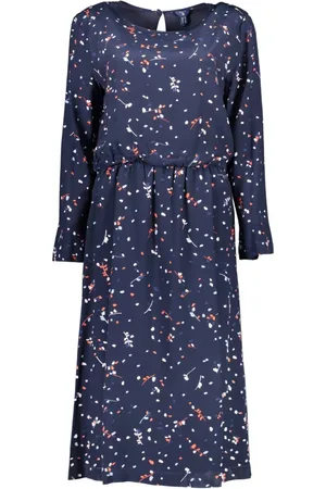 GANT Femme, Robes, Bleu, Taille: 40 FR Robe Midi Bleue en Viscose