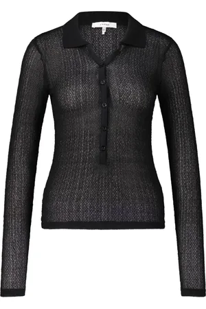 Frame Femme, Blouses et Chemises, Noir, Taille: 42 FR Chemise Transparente au Design Unique