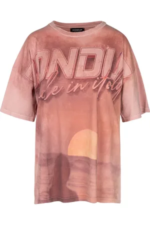 Dondup Femme, Tops, Rose, Taille: 38 FR T-shirt vintage avec impression frontale
