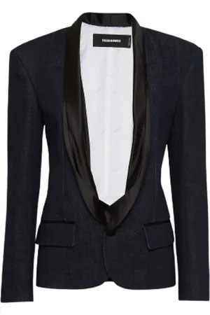Dsquared2 Femme, Vestes, Bleu, Taille: 38 FR Veste Élégante H24