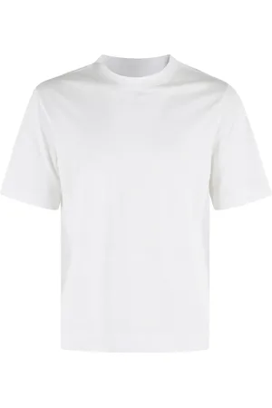 Circolo Homme, Tops, Blanc, Taille: M T-shirt en Piqué de Coton Blanc