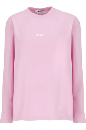 Msgm Femme, Tops, Rose, Taille: 38 FR T-shirt à Col Rond