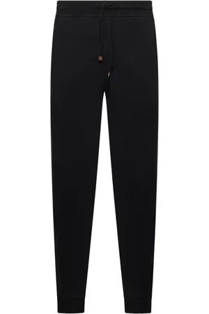 Brunello Cucinelli Homme, Pantalons, Noir, Taille: 2XL Pantalon de survêtement à taille élastiquée