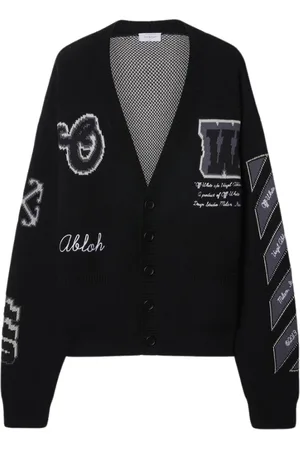 OFF-WHITE Homme, Pulls, Noir, Taille: S Gilet Tricot Varsity