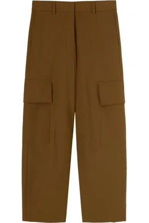 Palm Angels Femme, Pantalons, Brun, Taille: 36 FR Pantalon Cargo Cannelle avec Détail Logo