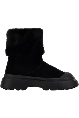 Hogan Femme, Chaussures, Noir, Taille: 39 1/2 EU Bottines fourrées noires à enfiler