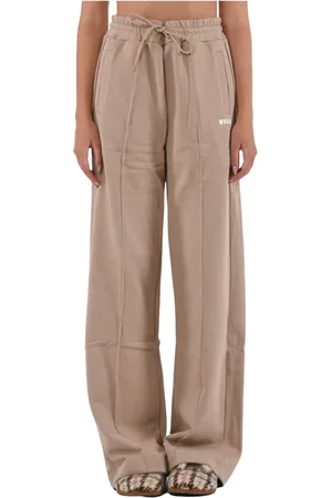 Msgm Femme, Pantalons, , Taille: 42 FR Pantalon de jogging en coton avec taille élastique
