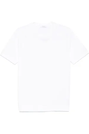 Boglioli Homme, Tops, Blanc, Taille: 2XL T-shirt en coton Made in Italy