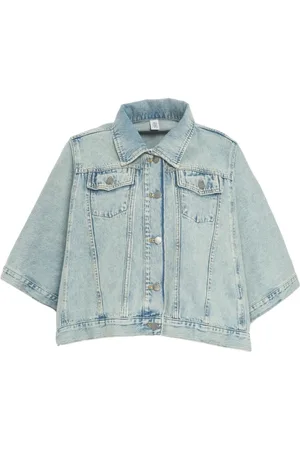 Liu Jo Femme, Vestes, Bleu, Taille: 38 FR Veste en Denim Bleu à Manches Kimono