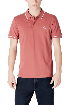 Calvin Klein Homme, Tops, Rouge, Taille: M Polo Rouge avec Fermeture à Bouton