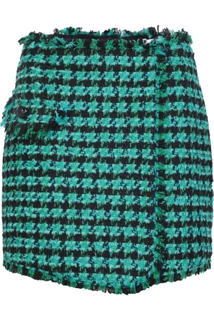 Msgm Femme, Jupes, Vert, Taille: 38 FR Short Vert Pied-de-Poule