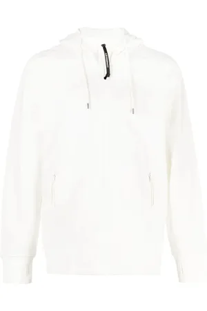 C.P. Company Homme, Sweatshirts et sweats à capuche, Blanc, Taille: 2XL Sweat à capuche zippé avec Goggle Hood