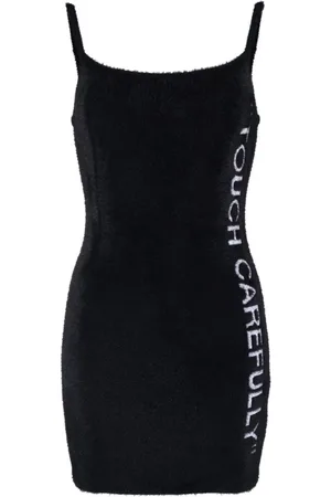 OFF-WHITE Femme, Robes, Noir, Taille: 36 FR Mini-robe duveteuse