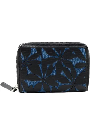 Desigual Femme, Accessoires, Noir, Taille: ONE Size Petit Portefeuille en Tissu Imprimé Floral avec Plusieurs Compartiments