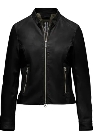 Bomboogie Femme, Vestes, Noir, Taille: 46 FR Naty Leather Jacket