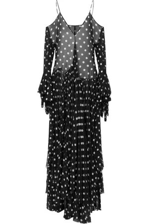 Moschino Femme, Robes, Noir, Taille: 36 FR Robe Noire à Épaules Dénudées avec Volants
