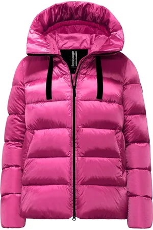 Bomboogie Femme, Vestes, Rose, Taille: 36 FR Doudoune Légère en Nylon Vif avec Capuche