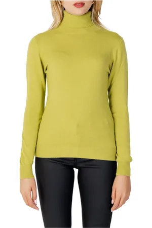 SANDRO FERRONE Femme, Pulls, Vert, Taille: 40 FR Pull à Col Roulé Vert Automne/Hiver Femme