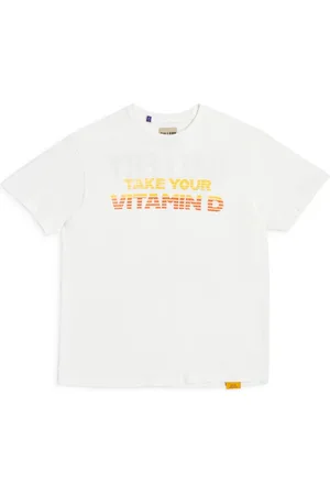GALLERY DEPT. Homme, Tops, Blanc, Taille: M T-shirt Vitamin D `Blanc` Style Années 1970