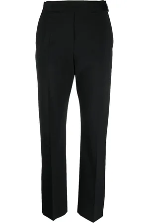 Msgm Femme, Pantalons, Noir, Taille: 36 FR Pantalon Chino Noir Décontracté en Laine