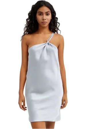 Norma Kamali Femme, Robes, Gris, Taille: 38 FR Mini-robe métallique asymétrique