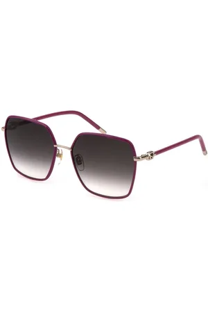 Furla Femme, Accessoires, Multicolore, Taille: ONE Size Lunettes de soleil multicolores en acétate avec cadran rose