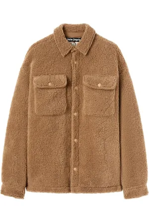 Palm Angels Homme, Vestes, Brun, Taille: L Veste en Polaire Brodé
