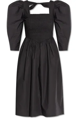 Ganni Femme, Robes, Noir, Taille: 38 FR Robe à fronces