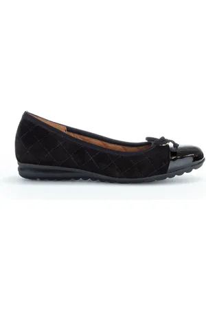 Gabor Femme, Chaussures, Noir, Taille: 36 EU Ballerines Classiques Confortables en Daim Noir