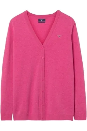 GANT Femme, Pulls, Rose, Taille: 36 FR Cardigan fin à col en V