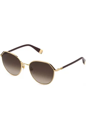 Furla Femme, Accessoires, Brun, Taille: ONE Size Lunettes de soleil marron en métal