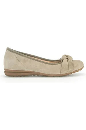 Gabor Femme, Chaussures, Vert, Taille: 37 EU Ballerines Classiques Confortables en Daim Vert