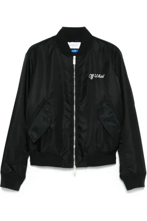 OFF-WHITE Homme, Vestes, Noir, Taille: L Veste Bomber d`Hiver Élégante