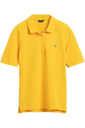 GANT Femme, Tops, Jaune, Taille: 38 FR Polo Column