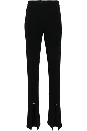 MUGLER Femme, Pantalons, Noir, Taille: 36 FR Veste à Manches Fendues et Détails Métalliques