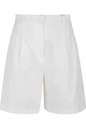 Max Mara Femme, Shorts, Blanc, Taille: 36 FR Bermuda Blanc avec Plis Doubles