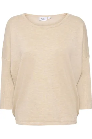 Saint Tropez Femme, Pulls, , Taille: 46 FR R-Neck Pullover Tricot Jojoba Melange