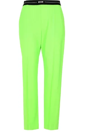 Msgm Femme, Pantalons, Vert, Taille: 38 FR Pantalon