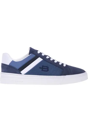 BALDININI Homme, Chaussures, Bleu, Taille: 41 EU Suede leather and air force mesh trainer