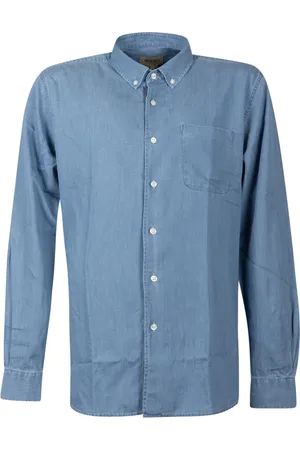 Woolrich Homme, Chemises, Bleu, Taille: M Chemise Casual en Coton avec Poche