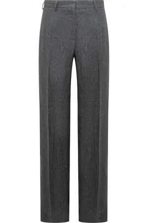 Palm Angels Femme, Pantalons, Gris, Taille: 36 FR Pantalon de Costume à Bandes