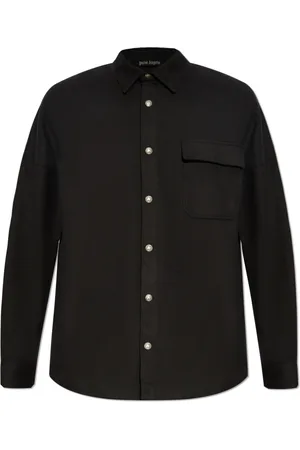 Palm Angels Homme, Chemises, Noir, Taille: M Logo Shirt