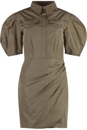 Msgm Femme, Robes, , Taille: 36 FR Robe en nylon à épaules bouffantes