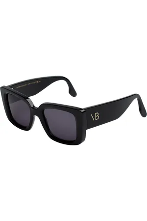 Victoria Beckham Femme, Accessoires, Noir, Taille: ONE Size Lunettes de Soleil Carrées Oversize en Acétate