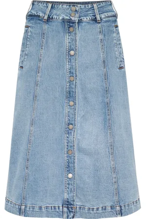 My Essential Wardrobe Femme, Jupes, Bleu, Taille: 40 FR Jupe en jean bleu clair délavé rétro